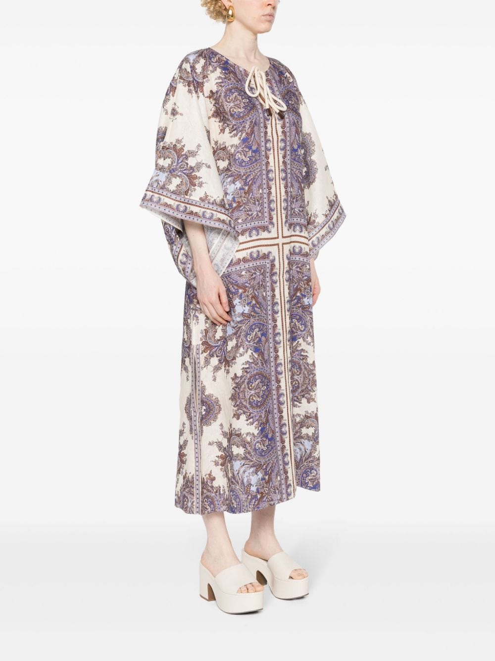 ZIMMERMANN Elegant Linen Kaftan Dress - Size 2