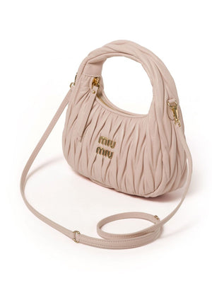 MIUMIU Mini Matelassé Nappa Leather Hobo Handbag