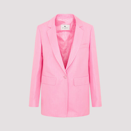 Áo khoác lụa xốp màu hồng và tím cho phụ nữ - SS23