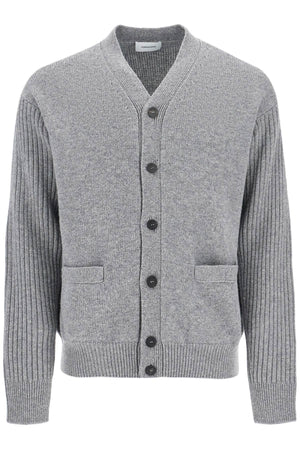 FERRAGAMO WOOL CARDIGAN WITH PATCHES