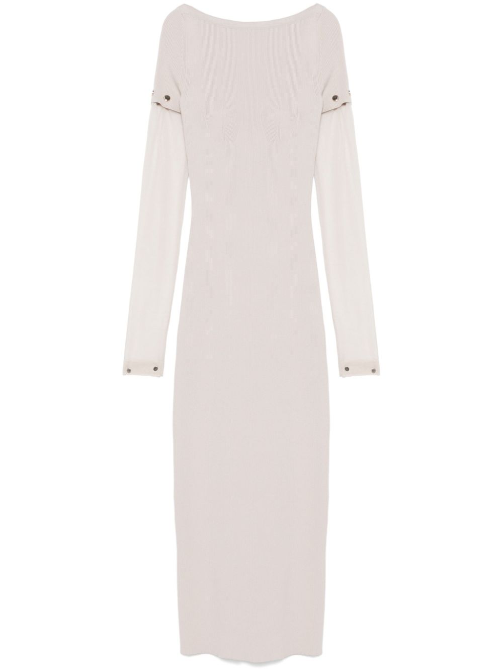 MAX MARA SPORTMAX Knit Long Dress with Detachable Sleeves