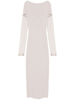 MAX MARA SPORTMAX Knit Long Dress with Detachable Sleeves