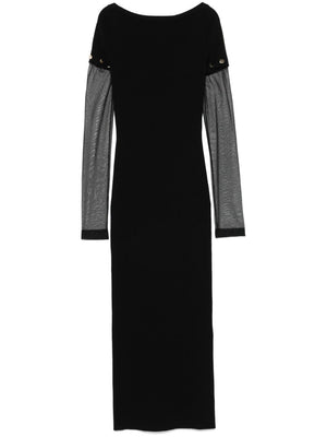 MAX MARA SPORTMAX Knit Long Dress with Detachable Sleeves