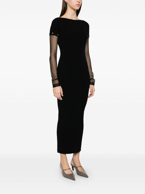 MAX MARA SPORTMAX Knit Long Dress with Detachable Sleeves