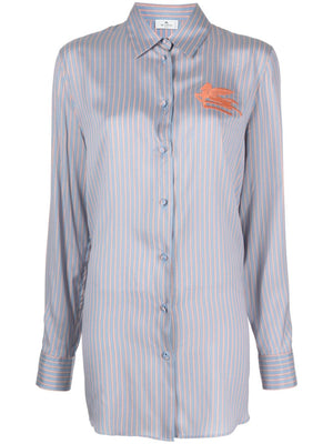 ETRO Blue Shirting Bliss - The Perfect Combination of Style and Comfort for Women