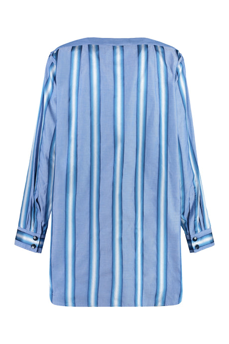 ETRO Blue Striped Off-Shoulder Mini Dress for Women