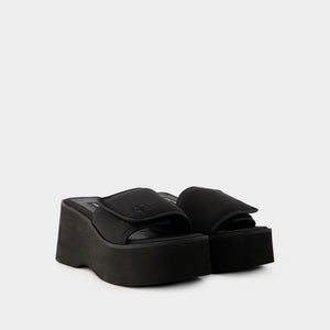 COURREGÈS 2024 Women's Black Sandals - Season 24SS