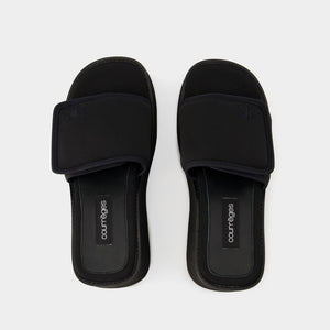 COURREGÈS 2024 Women's Black Sandals - Season 24SS