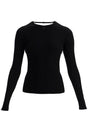 COURREGÈS Viscose and Polyester Slim Fit Sweater with Drop Neckline