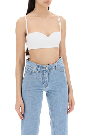 MAGDA BUTRYM Elegant Cotton Poplin Rose Bralette Top