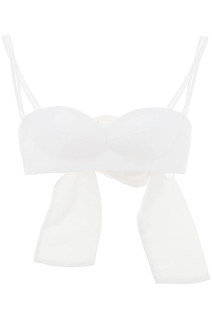 MAGDA BUTRYM Elegant Cotton Poplin Rose Bralette Top