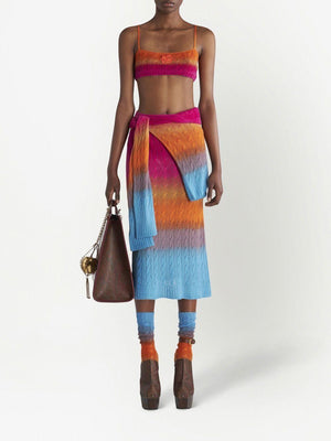 ETRO Multicolored Gradient Wool Skirt - Spring/Summer 2023 Collection