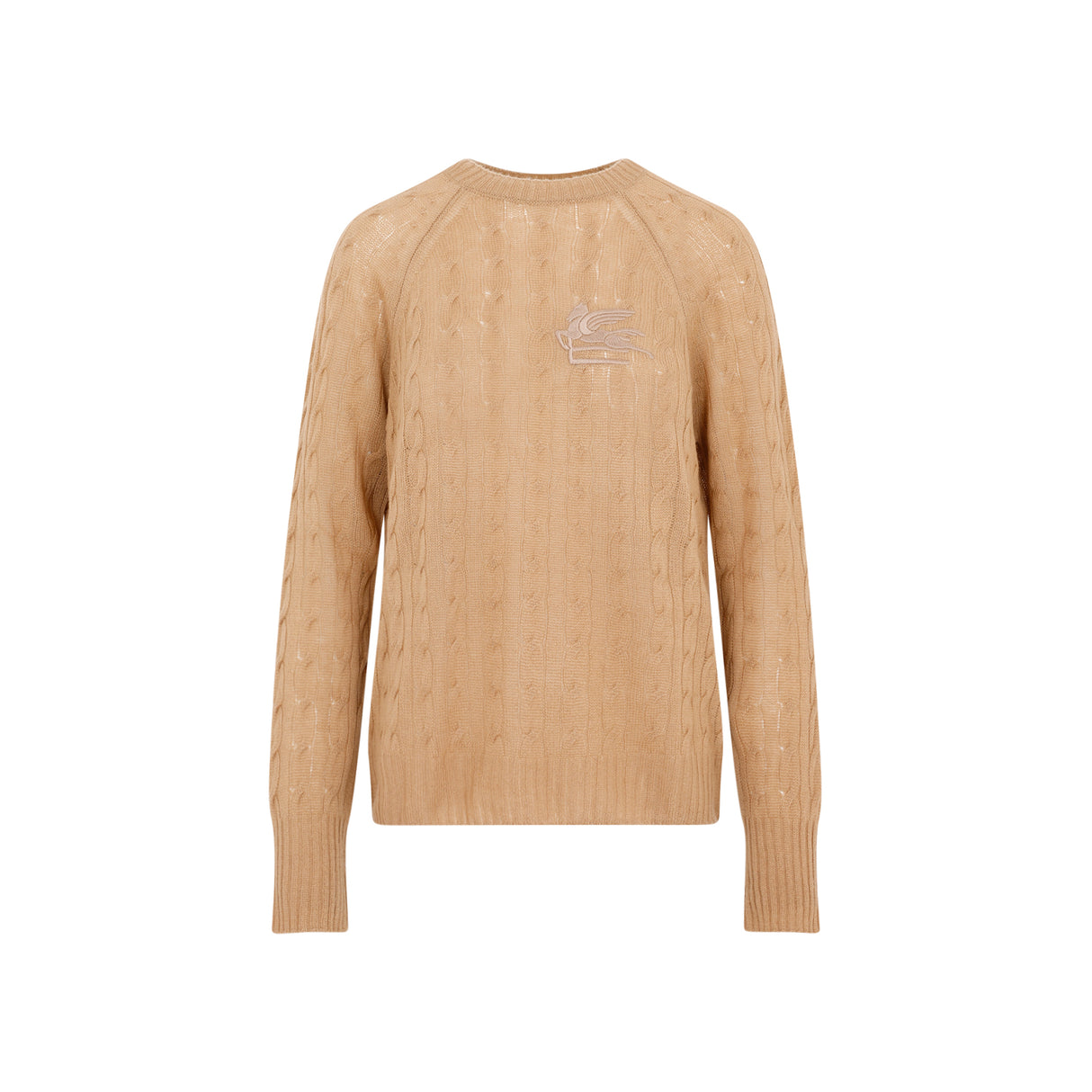 ETRO Luxurious Cashmere Sweater with Elegant Pegasus Embroidery