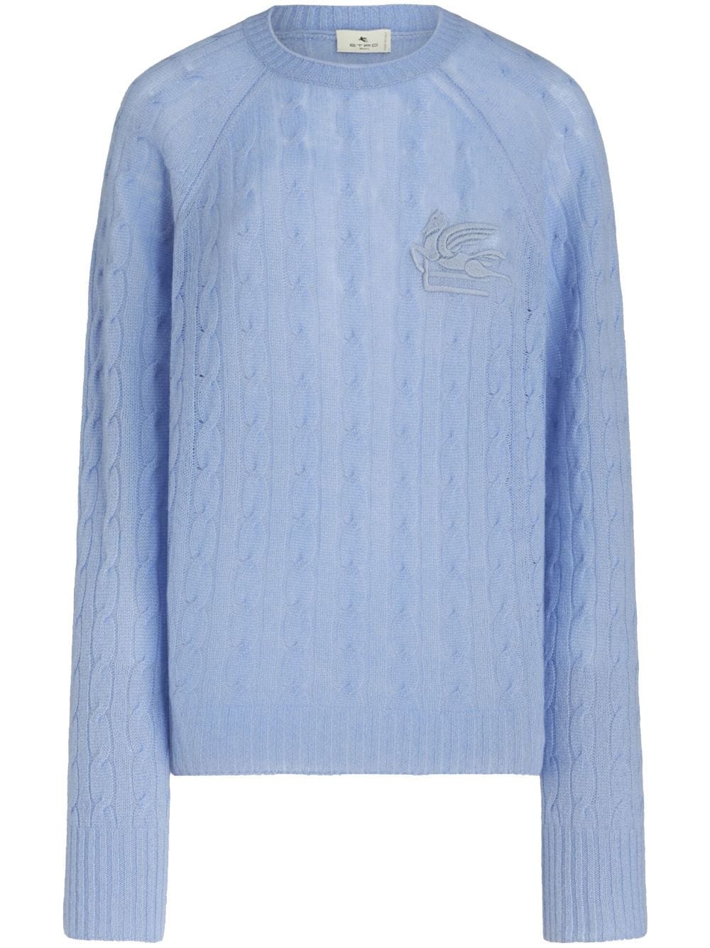 ETRO Blue Cashmere Crew-Neck Sweater for Women - FW23