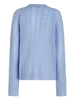 ETRO Blue Cashmere Crew-Neck Sweater for Women - FW23