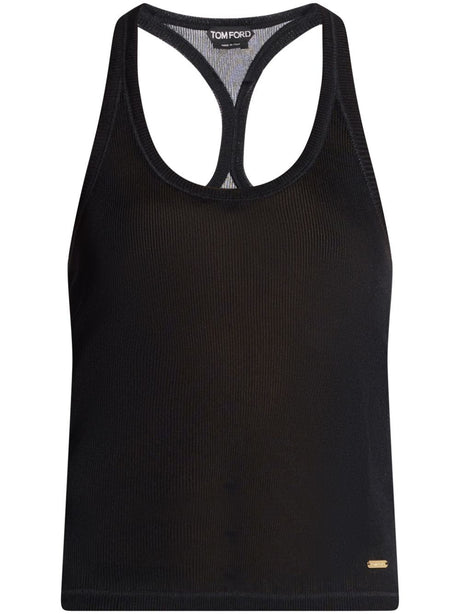 TOM FORD Textured Viscose Crepe Tank for Fall