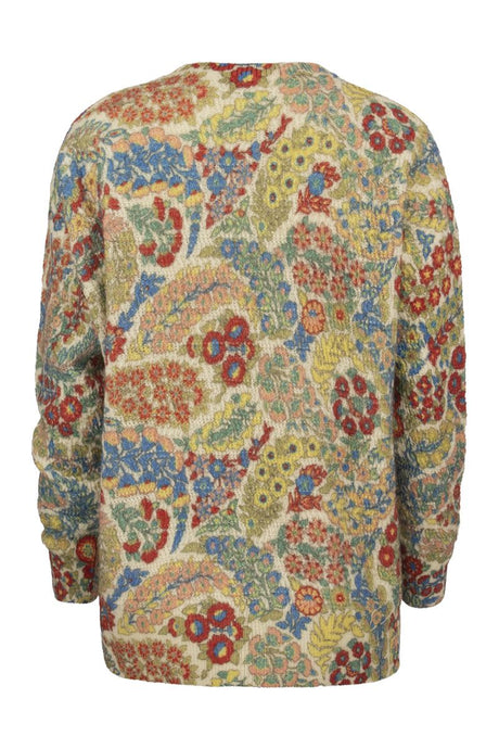 ETRO Floral Paisley Print Wool and Alpaca Jumper for Women - FW22