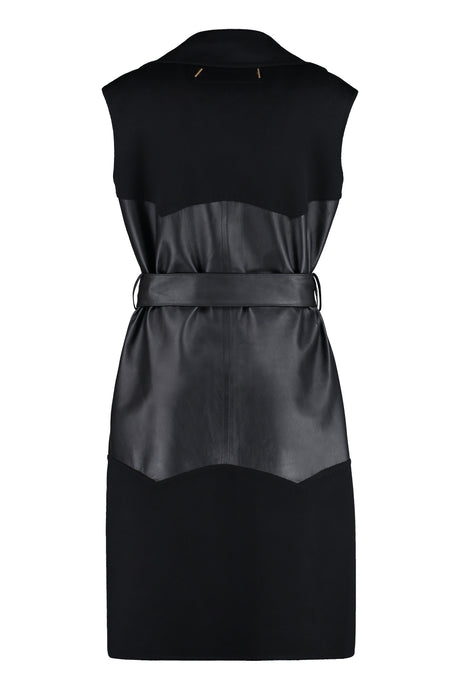 FERRAGAMO Sleeveless Wool and Cashmere Jacket for Women - Black