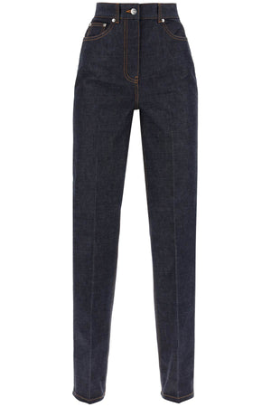 FERRAGAMO Navy Straight Jeans with Contrasting Stitching Details