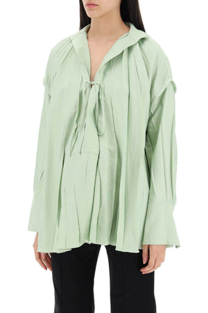 FERRAGAMO Green Caftan-Style Blouse