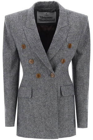 VIVIENNE WESTWOOD Luxurious Women's Tweed Jacket in Mixed Colors for FW23