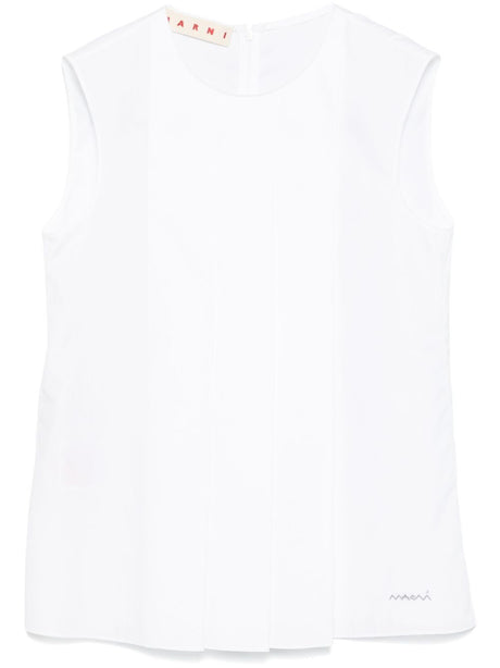 MARNI Relaxed Fit Pleat-Detail Sleeveless Top for Men