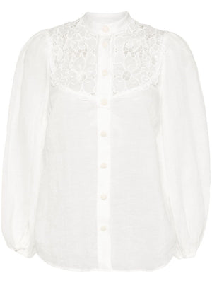 ZIMMERMANN Elegant Ramie Button-Up Shirt for Women