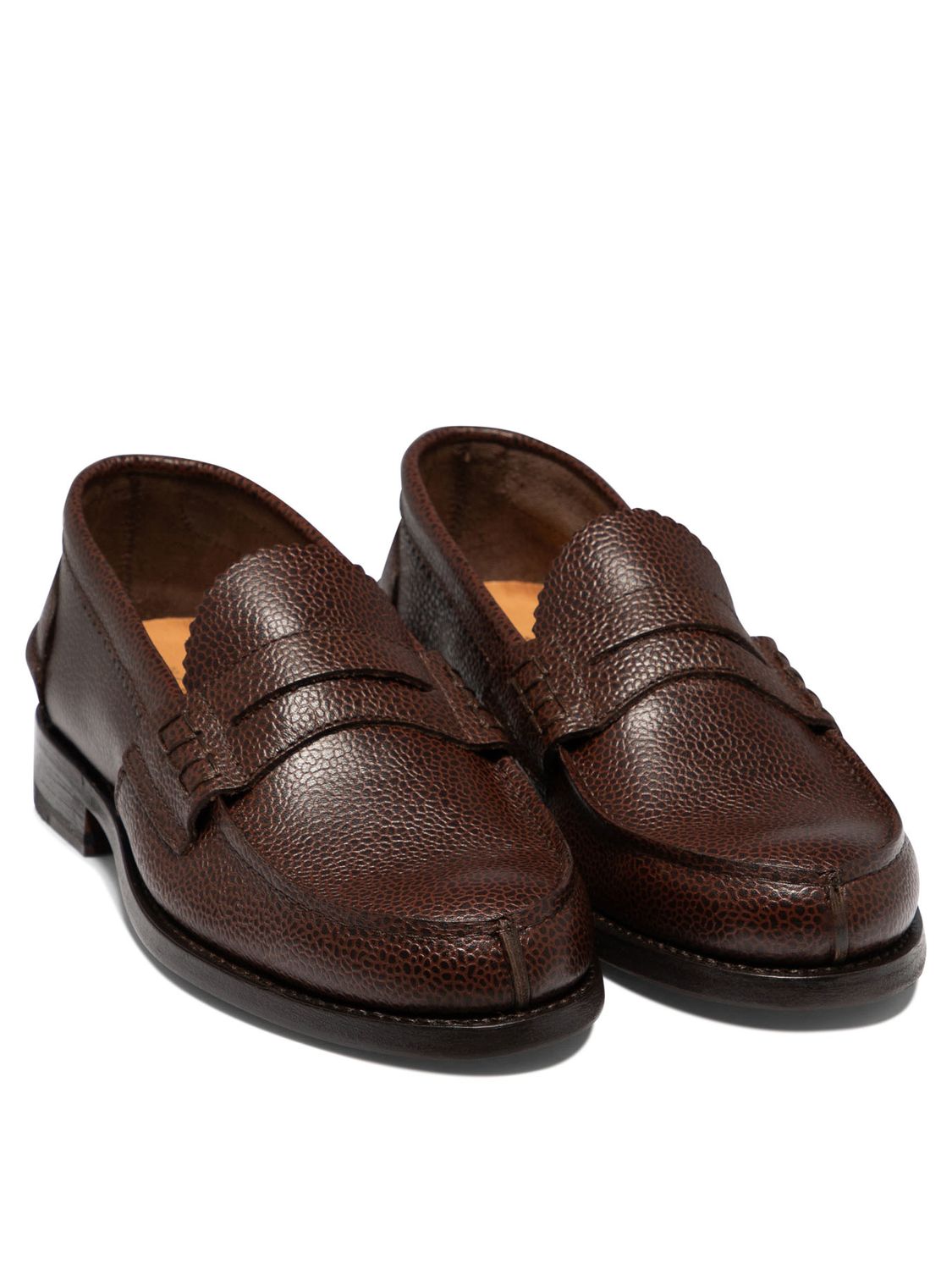 SAXONE OF SCOTLAND Arran Classic Brown Leather Loafers