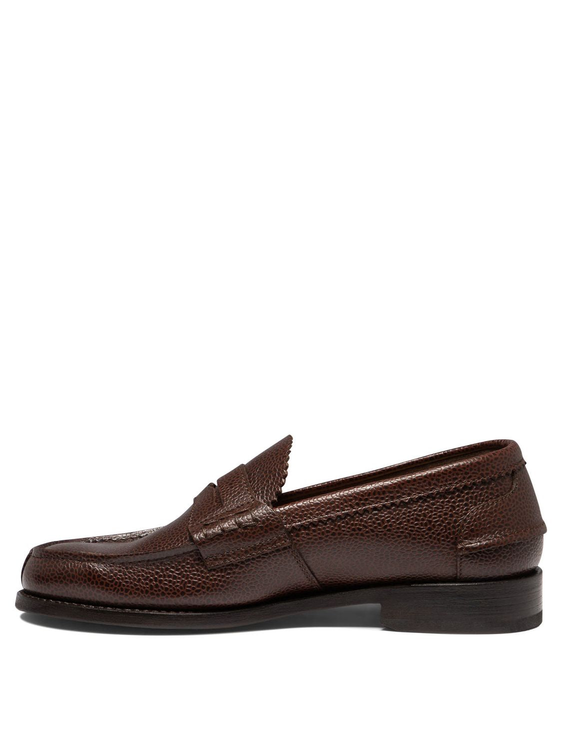 SAXONE OF SCOTLAND Arran Classic Brown Leather Loafers