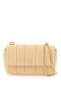 TORY BURCH Cream Kira Quilted Raffia Shoulder Handbag for Women