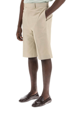 FERRAGAMO Tailored Bermuda Shorts in Beige - Men's Fashion