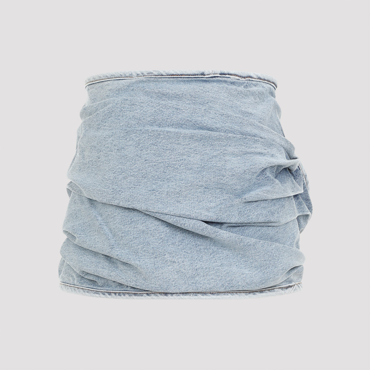 MAGDA BUTRYM Chic Blue Cotton Mini Skirt