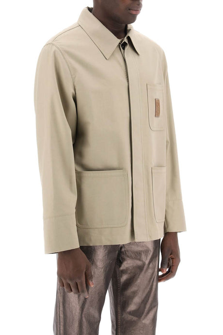 FERRAGAMO Men's Khaki Overshirt for SS24