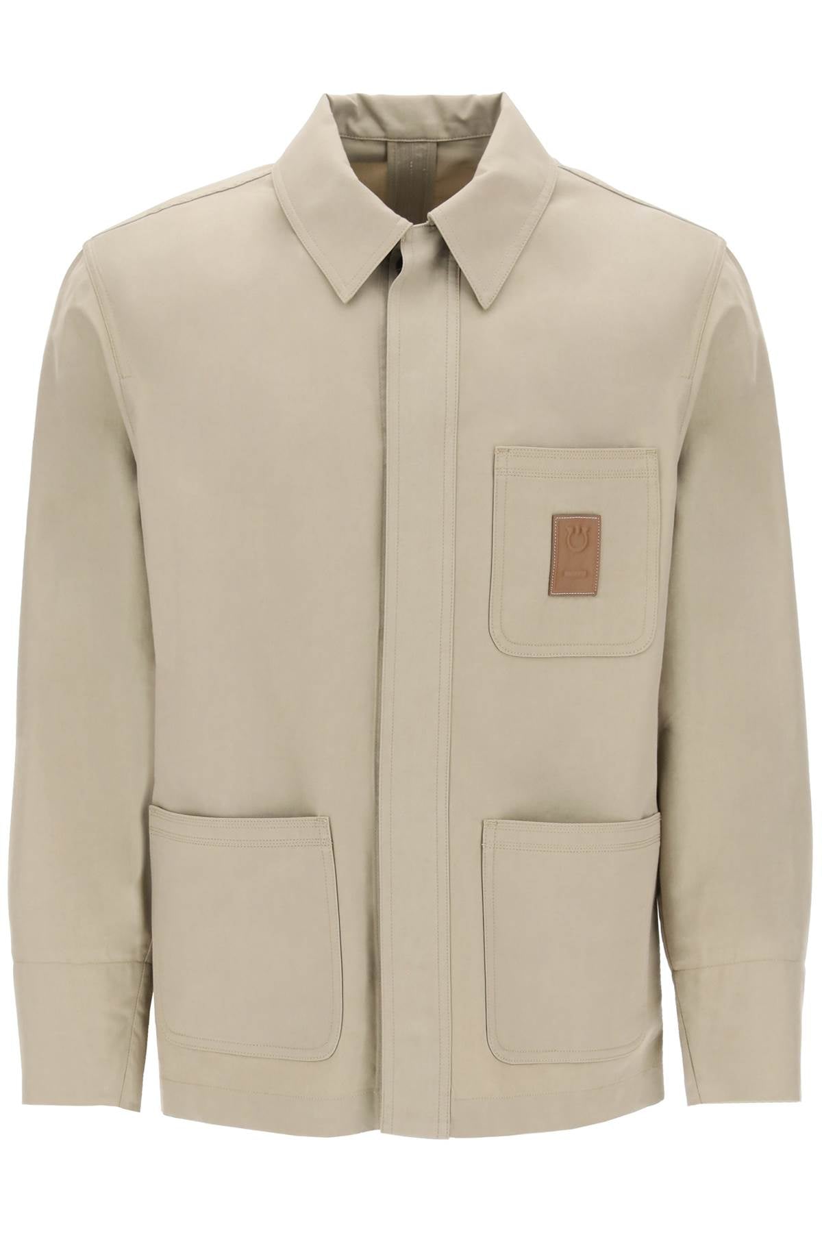 FERRAGAMO Men's Khaki Overshirt for SS24