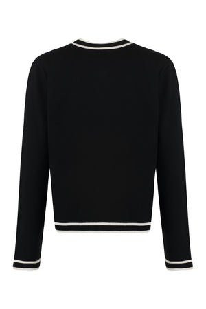 TORY BURCH Luxurious Merino Wool Cardigan for Women in Black