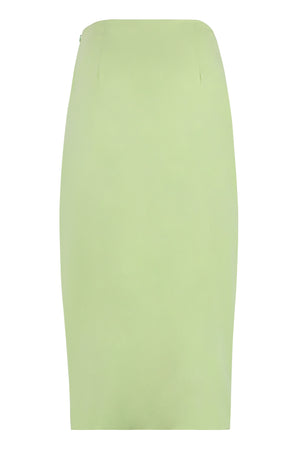 TORY BURCH Satin Wrap Skirt for Women in Green, SS23 Collection