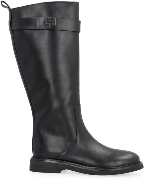 TORY BURCH Stylish Black Leather Women's Boots for FW23