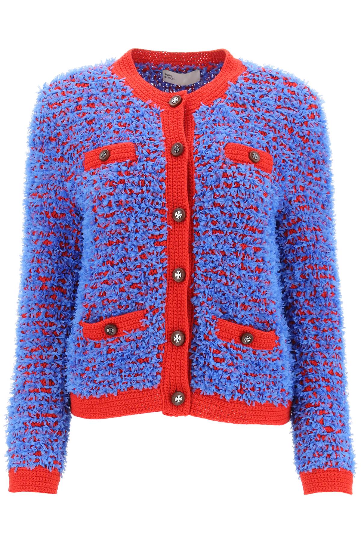 TORY BURCH Confetti Tweed Jacket for Women - Classic Styling and Functional Pockets
