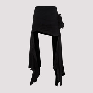 Chân váy viscose đen dành cho phụ nữ | Bộ sưu tập SS24