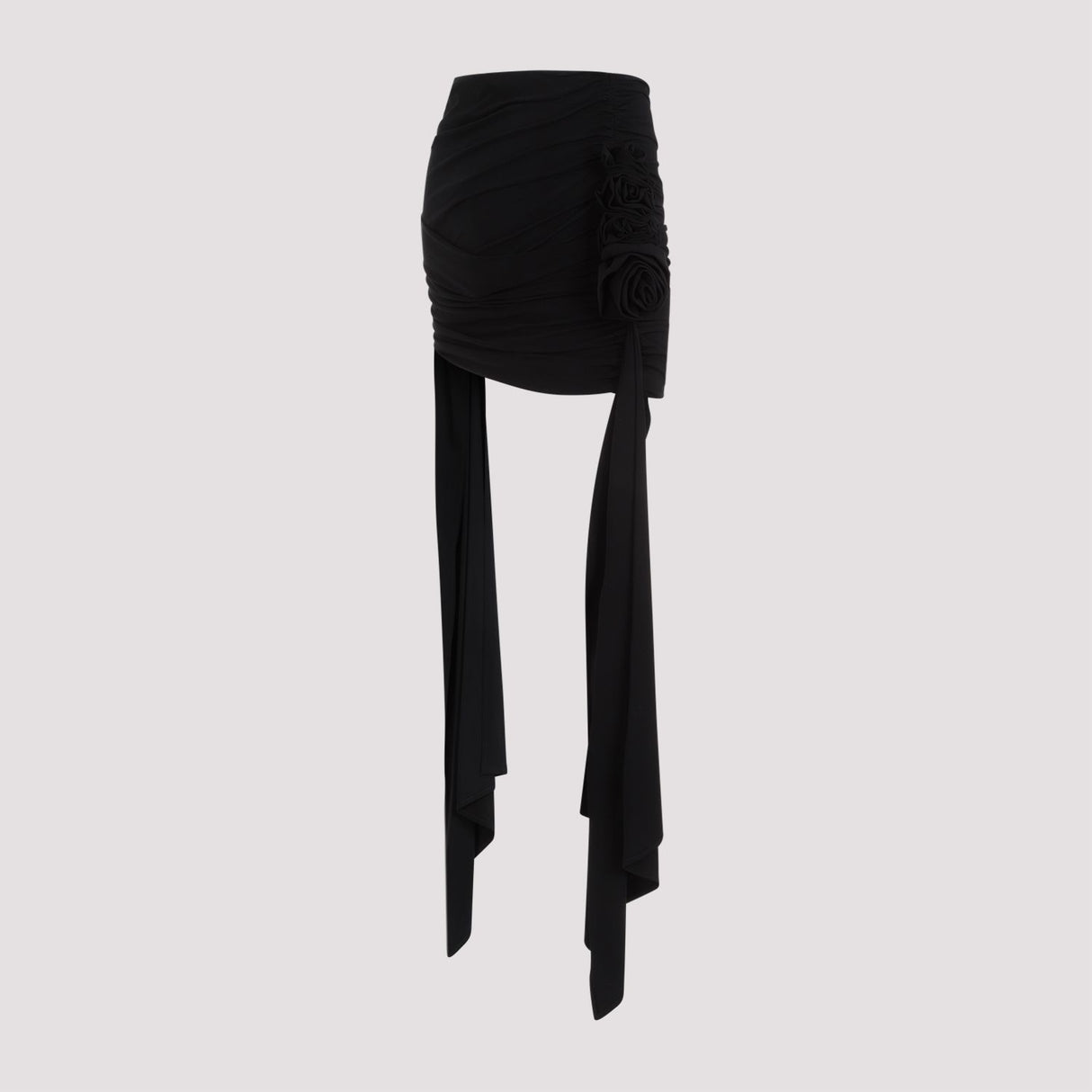 MAGDA BUTRYM Black Viscose Mini Skirt for Women in SS24