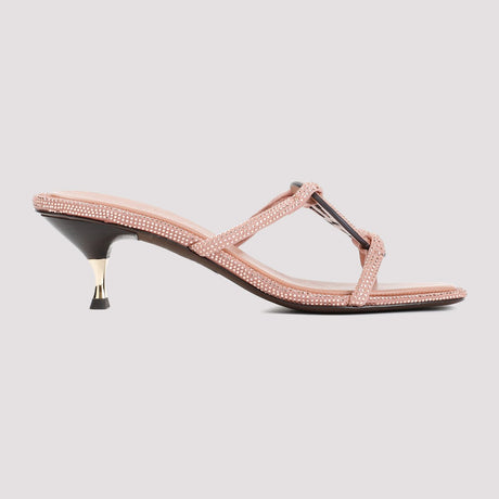 TORY BURCH GEO PAVE MINI HEEL SANDALS