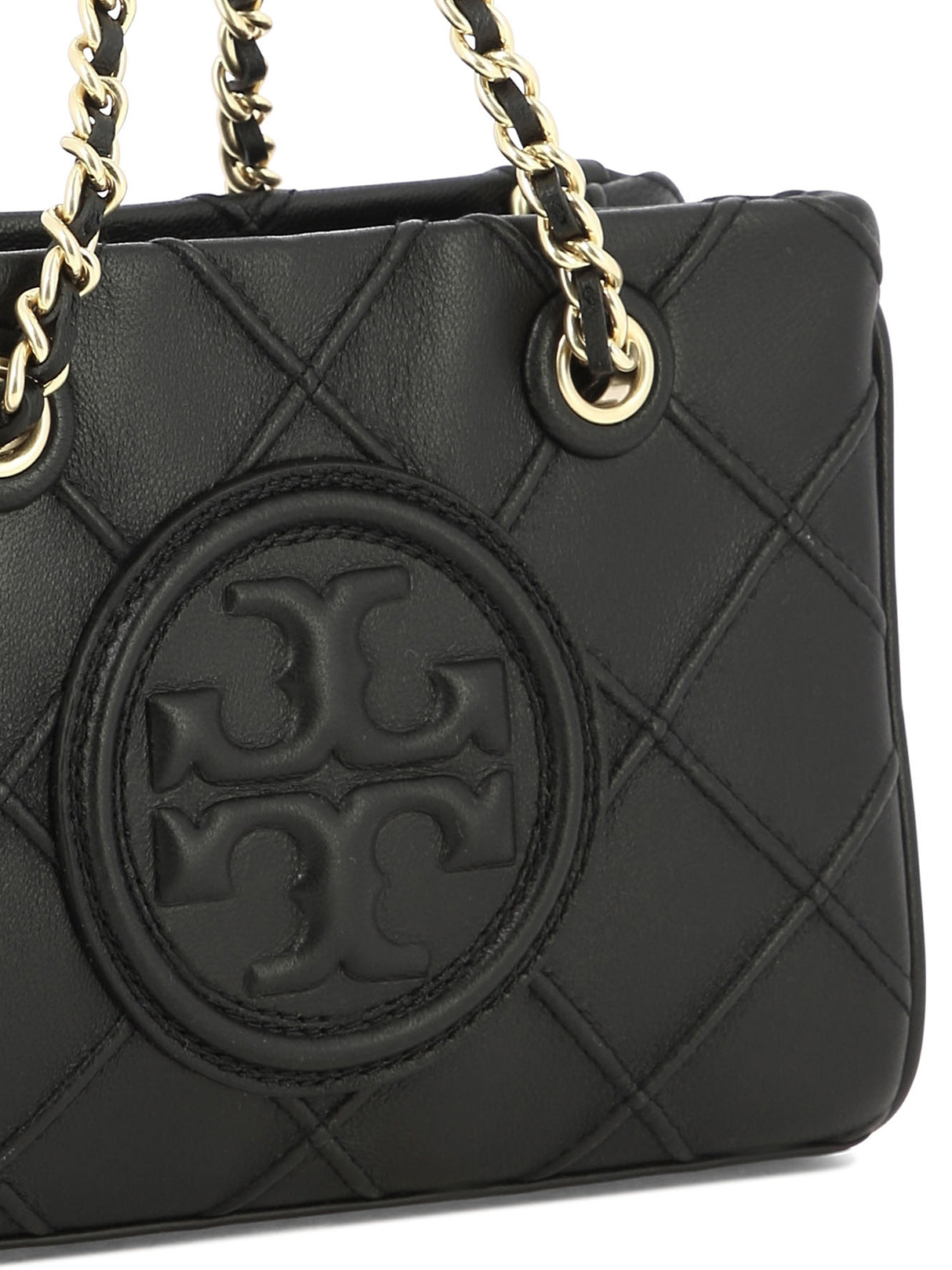 TORY BURCH Mini Black Lambskin Chain Tote for Women, SS24