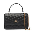 TORY BURCH Exquisite Foldover Top Handbag in Soft Yak Leather and Canvas