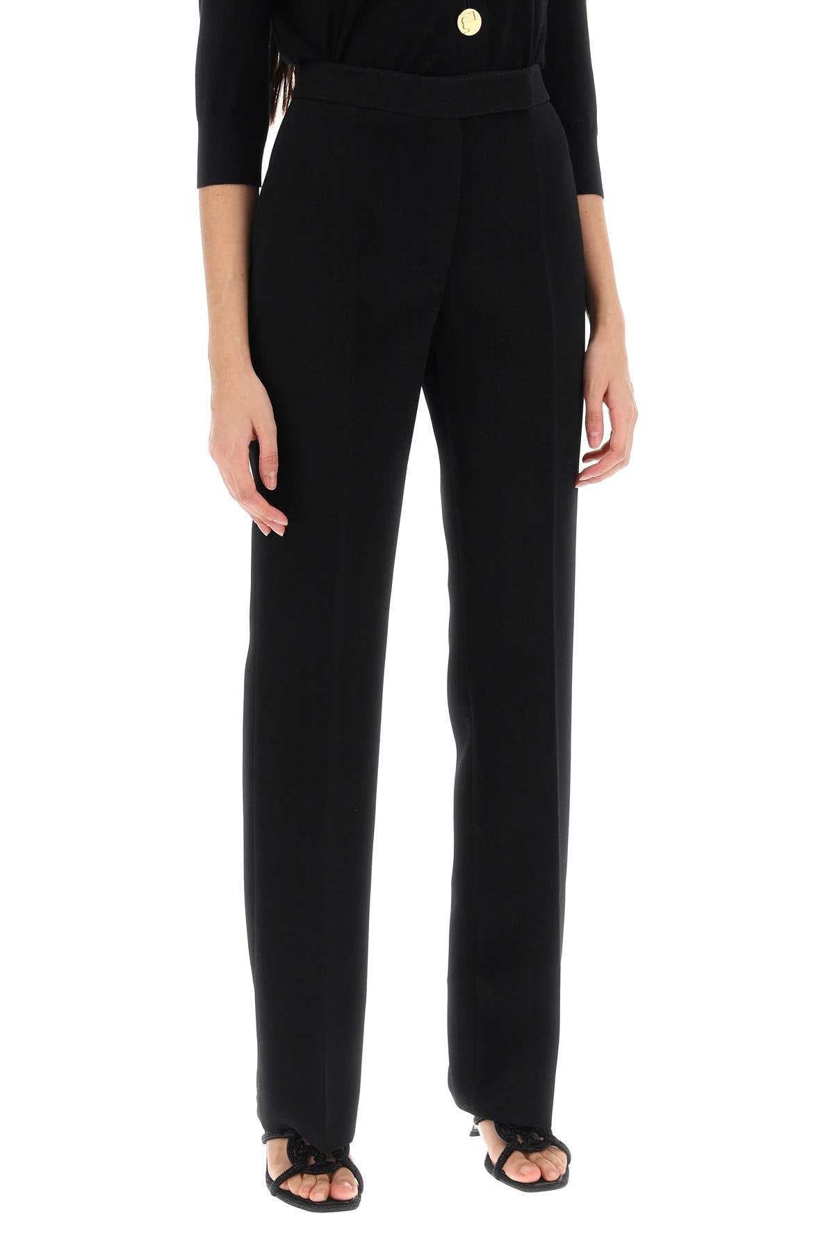 TORY BURCH Elegant Straight Leg Pants for Women in Black