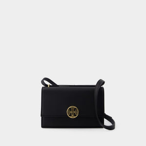 TORY BURCH Classic Black Leather Shoulder Handbag for Women