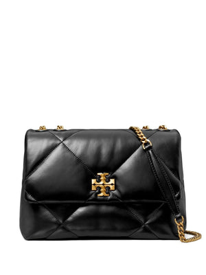 TORY BURCH Small Quilted Black Leather Shoulder Bag for Women, SS24