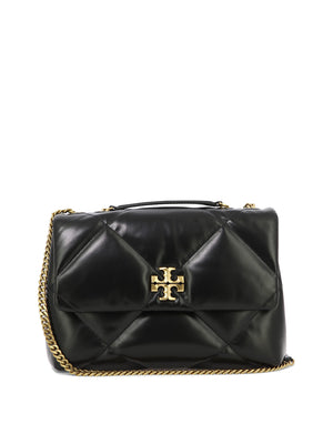 TORY BURCH Elegant Black Quilted Convertible Shoulder Bag for Women