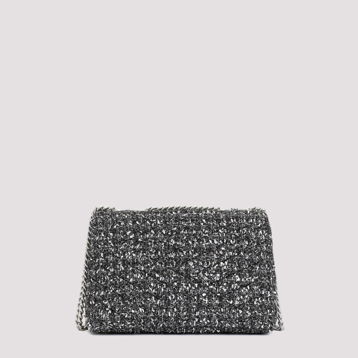 TORY BURCH Black Tweed Shoulder Handbag for Women - SS24 Collection