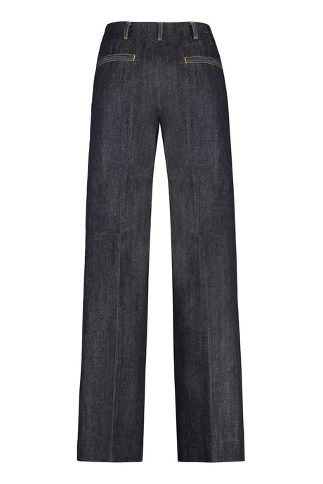 TORY BURCH Chic Wide-Leg Denim Jeans with Pockets