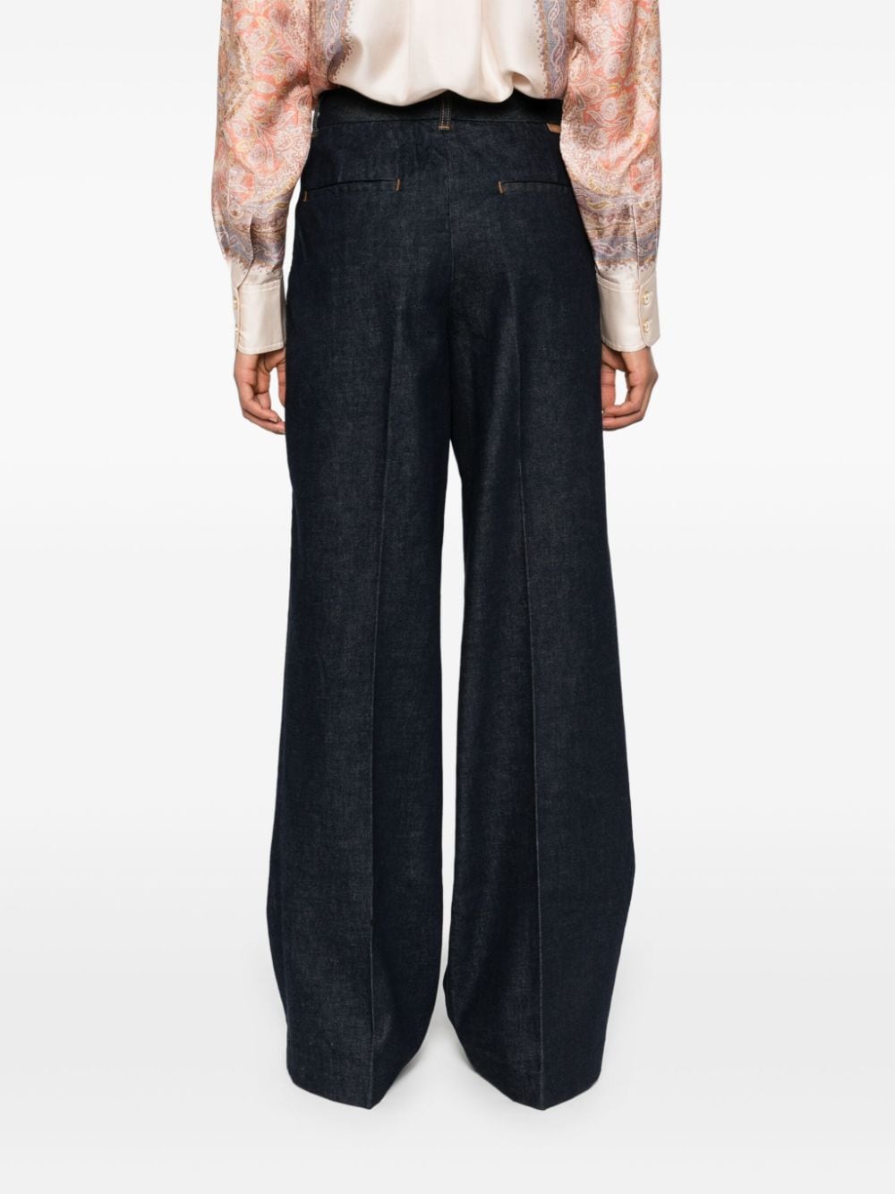 ZIMMERMANN Concealed Front Button Denim Trousers for Women